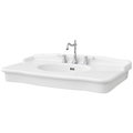 Керамическая раковина 112 см Artceram Hermitage, white glossy (HEL004 01; 00) На консоль, На ноги Прямоугольные