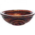 Стеклянная раковина Kraus Tiger Eye (GV-630-19mm) На столешницу Круглые, Раковины-чаши