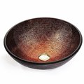 Стеклянная раковина Kraus Copper Illusion (GV-580-12mm) На столешницу Круглые, Раковины-чаши