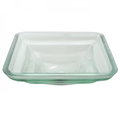 Стеклянная раковина Kraus Frosted (GVS-930FR-19mm) На столешницу Квадратные, Раковины-чаши