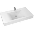 Каменная раковина 90 см Marmorin Dori 900 (P_U_545_02_0900) На столешницу, На тумбу Прямоугольные