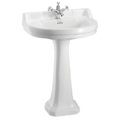 Керамическая раковина 62 см Burlington Edwardian (B7) На пьедестал, На столешницу, На тумбу, Подвесные Полукруглые