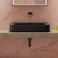Керамическая раковина 75 см Flaminia Madre, black (MA75L) На консоль, На пьедестал, На столешницу, На тумбу Прямоугольные