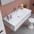 Керамическая раковина 122 см Flaminia Bloom, white (BM120L) На консоль, На столешницу, На тумбу Прямоугольные