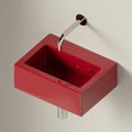 Керамическая раковина 38,5 см Flaminia Acquagrande Acquababy, rosso rubens (5088) Подвесные Прямоугольные
