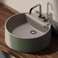 Керамическая раковина 52 см Flaminia Twin Set 52, argilla (5050/A) На столешницу, На тумбу Круглые