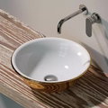 Керамічна раковина 42 см Flaminia Boll 42 METAL, white / gold (BL42L) На стільницю, На тумбу 