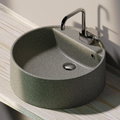 Керамическая раковина 52 см Flaminia Twin Set 52, lava grey (5050/A) На столешницу, На тумбу Круглые