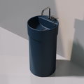 Напольная керамическая раковина Flaminia Twin Column, antracite (5050/COLC+5050/42A) Напольные Круглые
