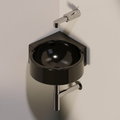 Керамическая раковина 27 см Flaminia Mini Twin 30, black (5060) Подвесные Круглые, Угловые симметричные