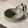 Керамическая раковина 42 см Flaminia Twin Set 42, lava grey (5055/42C) На столешницу, На тумбу Круглые