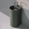 Напольная керамическая раковина Flaminia Twin Column, lava grey (5050/COLP+5050/42A) Напольные Круглые