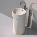 Напольная керамическая раковина Flaminia Twin Column, milky white (5050/COLC+5050/42C) Напольные Круглые