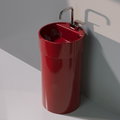 Напольная керамическая раковина Flaminia Twin Column, rosso rubens (5050/COLP+5050/42A) Напольные Круглые