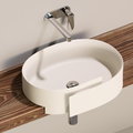 Керамічна раковина 56 см Flaminia Roll 56, milky white (RL56S) На стільницю, Напіввбудовувані 