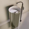 Напольная керамическая раковина 44 см Flaminia Roll Monoroll, white/platinum (MR44C) Напольные Круглые