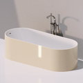 Ванна зі штучного каменю окремостояча Flaminia Oval Bicolor 170х70 см, white-beige (OV170) Flaminia Овальні
