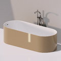 Ванна зі штучного каменю окремостояча Flaminia Oval Bicolor 170х70 см, white-sand (OV170) Flaminia Овальні