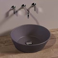 Керамическая раковина 42 см Simas WAVE, matte antracite (WA 01) На столешницу, На тумбу Круглые