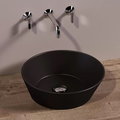 Керамическая раковина 42 см Simas WAVE, matte black (WA 01) На столешницу, На тумбу Круглые