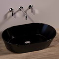 Керамічна раковина 60 см Simas WAVE, glossy black (WA 02) На стільницю, На тумбу 
