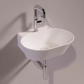 Керамическая раковина 48 см Simas WAVE, matte white (WA 06) На столешницу, На тумбу, Подвесные Овальные