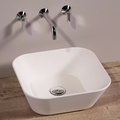 Керамическая раковина 42 см Simas WAVE, matte white (WA 03) На столешницу, На тумбу Квадратные