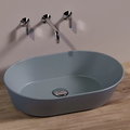 Керамічна раковина 60 см Simas WAVE, matte cemento (WA 02) На стільницю, На тумбу 