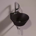 Керамическая раковина 33 см Simas WAVE, matte black (WA 05) На столешницу, На тумбу, Подвесные Круглые
