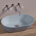 Керамическая раковина 60 см Simas WAVE, matte tela (WA 02) На столешницу, На тумбу Овальные