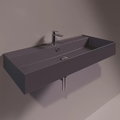 Керамическая раковина 101 cм Simas Agile, matte antracite (AG 101) На столешницу, На тумбу, Подвесные Прямоугольные