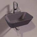 Керамічна раковина 48 см Simas WAVE, matte antracite (WA 08) На стільницю, На тумбу, Підвісні 