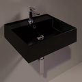 Керамическая раковина 51 см Simas Agile, glossy black (AG 51) На столешницу, На тумбу, Подвесные Прямоугольные