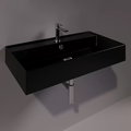 Керамічна раковина 81 см Simas Agile, glossy black (AG 81) На стільницю, На тумбу, Підвісні 