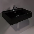 Керамическая раковина 61 cм Simas Agile, glossy black (AG 61) На столешницу, На тумбу, Подвесные Прямоугольные