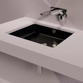 Керамічна раковина 48 см Simas Agile, glossy black (S 59) Вбудовувані знизу 