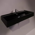 Керамічна раковина 101 см Simas Agile, glossy black (AG 101) На стільницю, На тумбу, Підвісні 