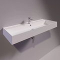 Керамическая раковина 121 cм Simas Agile, matte white (AG 121) На столешницу, На тумбу, Подвесные Прямоугольные