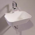 Керамічна раковина 48 см Simas WAVE, matte white (WA 08) На стільницю, На тумбу, Підвісні 