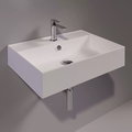 Керамическая раковина 61 cм Simas Agile, matte white (AG 61) На столешницу, На тумбу, Подвесные Прямоугольные
