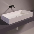 Керамическая раковина 80 см Simas Agile, matte white (AG 80) На столешницу, На тумбу Прямоугольные