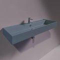 Керамічна раковина 121 см Simas Agile, matte cemento (AG 121) На стільницю, На тумбу, Підвісні 