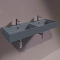 Керамическая раковина 121 cм Simas Agile, matte cemento (AG 121D) На столешницу, На тумбу, Подвесные Прямоугольные