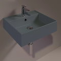 Керамическая раковина 51 см Simas Agile, matte cemento (AG 51) На столешницу, На тумбу, Подвесные Прямоугольные