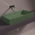 Керамическая раковина 80 см Simas Agile, matte mirto (AG 80) На столешницу, На тумбу Прямоугольные