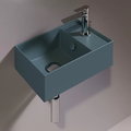 Керамическая раковина 40 см Simas Agile, matte navy (AG 40) На столешницу, На тумбу, Подвесные Прямоугольные