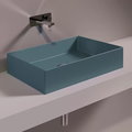Керамическая раковина 60 см Simas Agile, matte navy (AG 60) На столешницу, На тумбу Прямоугольные