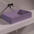 Керамическая раковина 60 см Simas Agile, matte prugna (AG 60) На столешницу, На тумбу Прямоугольные