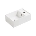 Керамическая раковина 40 см Simas Agile, glossy white (AG 40) На столешницу, На тумбу, Подвесные Прямоугольные