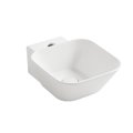 Керамическая раковина 33 см Simas WAVE, glossy white (WA 07) На столешницу, На тумбу, Подвесные Квадратные